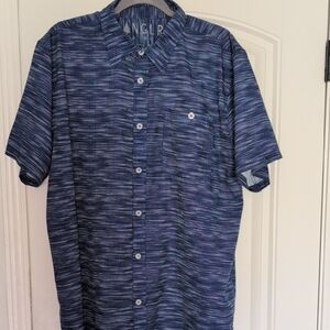 ANGLR Men's Navy & Blue Short-Sleeve Button-Down Shirt